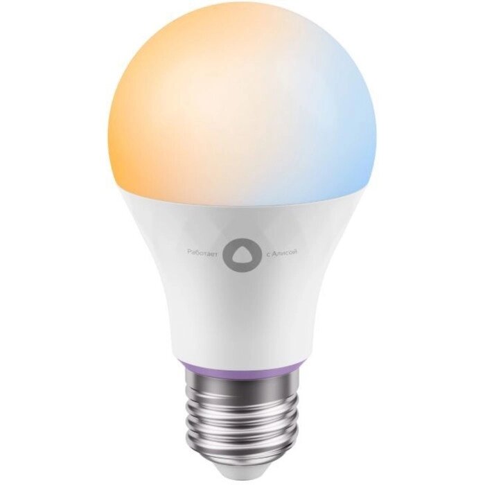 Умная лампа Яндекс, работает с Алисой, светодиодная, цветная, 8 Вт, 806 Лм, Е27, 220 В от компании Интернет - магазин Flap - фото 1