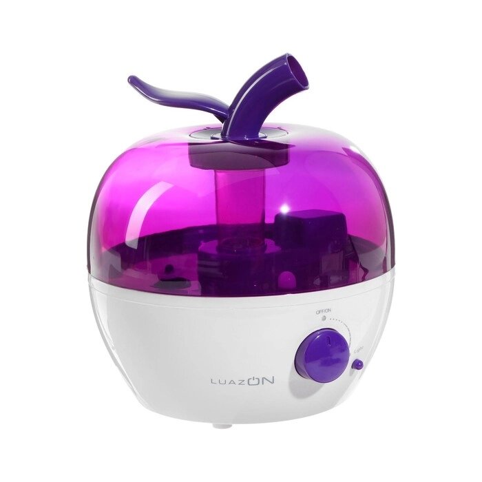 Увлажнитель воздуха Luazon LHU-02, ультразвуковой, 2.4 л, 25 Вт, бело-фиолетовый от компании Интернет - магазин Flap - фото 1