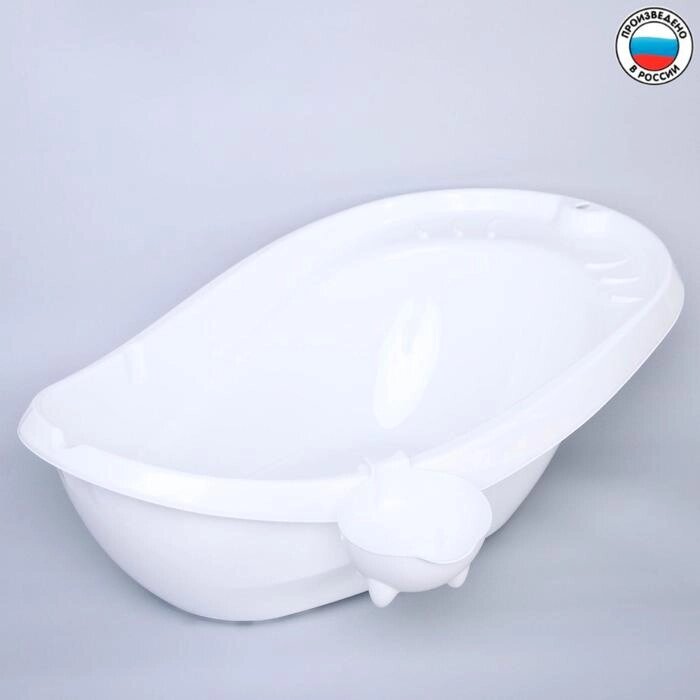 Ванночка «Буль-Буль», со сливом, цвет белый, ковш МИКС от компании Интернет - магазин Flap - фото 1