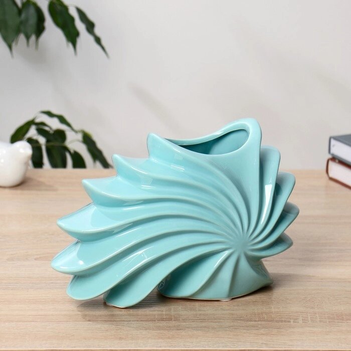 Ваза керамика настольная "Морской бриз" ракушка, 17х25 см, микс от компании Интернет - магазин Flap - фото 1