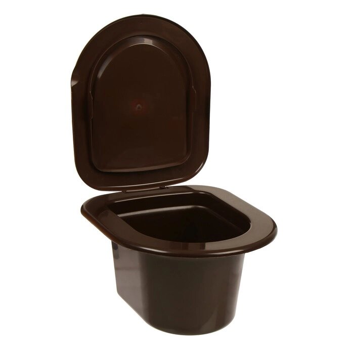Ведро-туалет, h = 20 см, 11 л, коричневое от компании Интернет - магазин Flap - фото 1