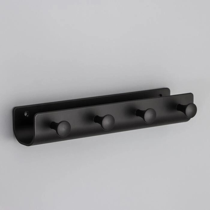 Вешалка на 4 крючка «Став», 2247 см, цвет чёрный от компании Интернет - магазин Flap - фото 1