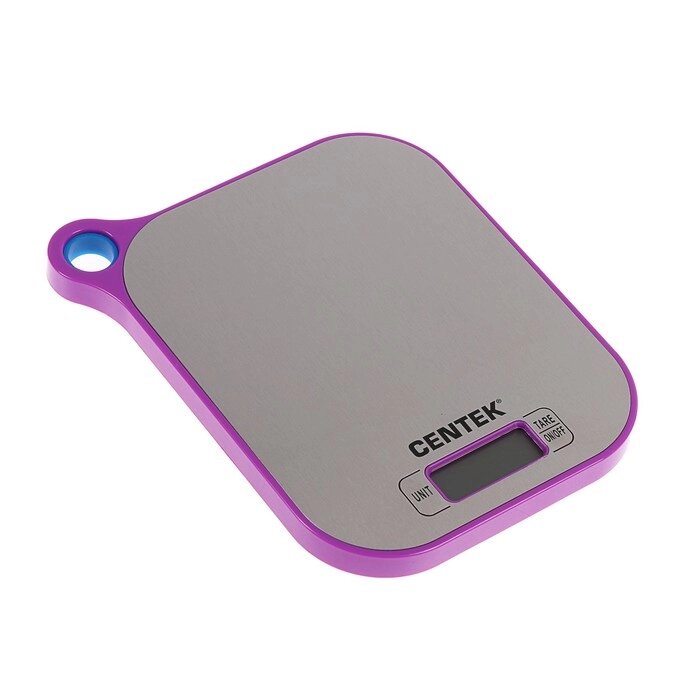 Весы кухонные Centek CT-2461, электронные, до 5 кг, серебристо-фиолетовые от компании Интернет - магазин Flap - фото 1