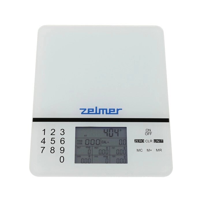 Весы кухонные Zelmer ZKS1500N, электронные, до 5 кг, серые от компании Интернет - магазин Flap - фото 1