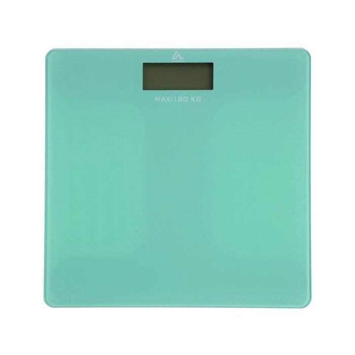 Весы напольные Luazon LVE-006, электронные, до 180 кг, 2хAAА (не в комплекте), зелёные от компании Интернет - магазин Flap - фото 1