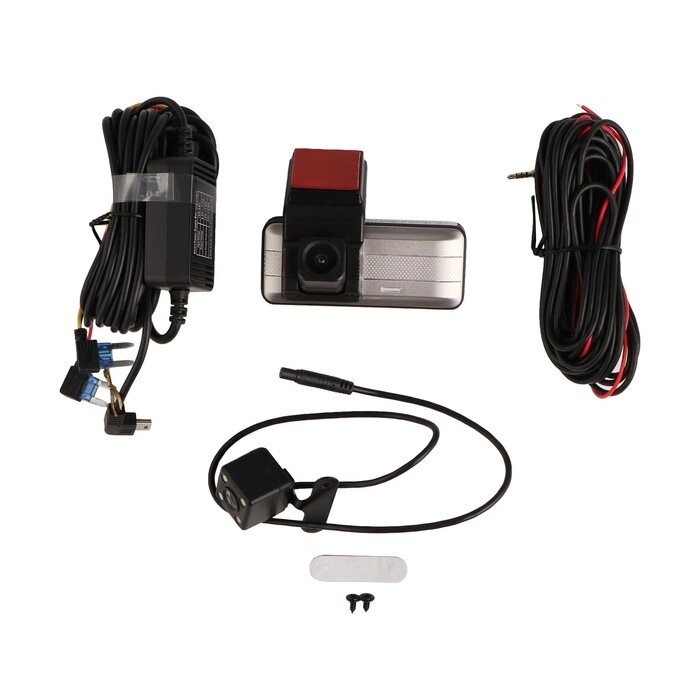Видеорегистратор, 2 камеры, Wi-Fi, FHD 1080, IPS 4.0, обзор 120° от компании Интернет - магазин Flap - фото 1