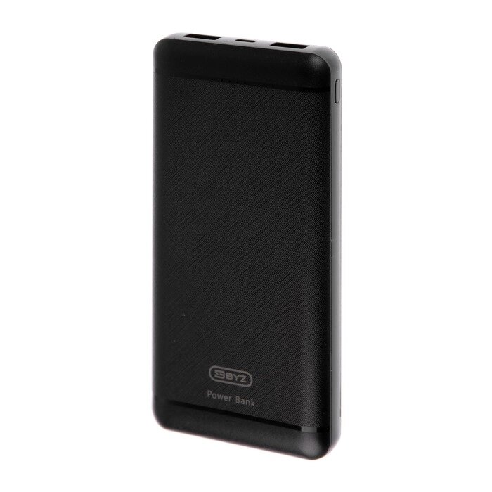 Внешний аккумулятор BYZ W3, 10000 мАч,  2 USB, 1 Type-C, 2.1 А, PD, чёрный от компании Интернет - магазин Flap - фото 1