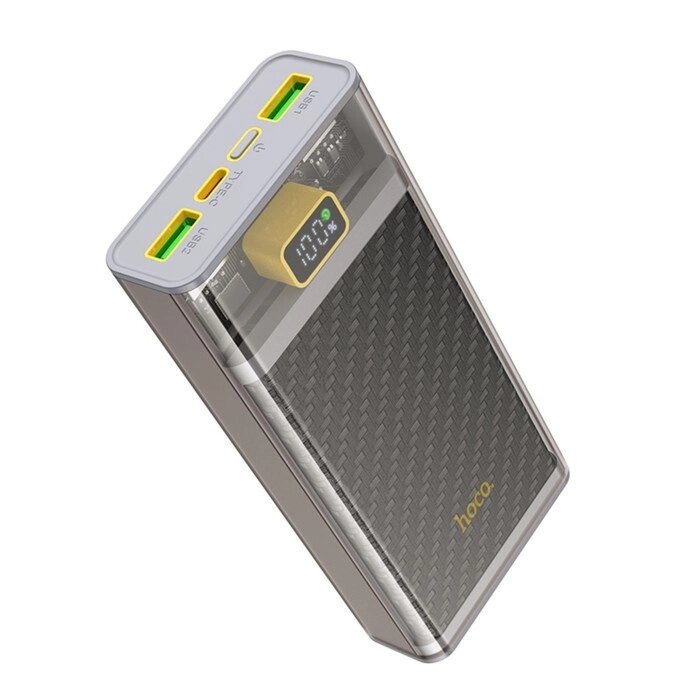 Внешний аккумулятор Hoco J103A, 20000 мАч, USB/Type-C, 3 А, серый от компании Интернет - магазин Flap - фото 1