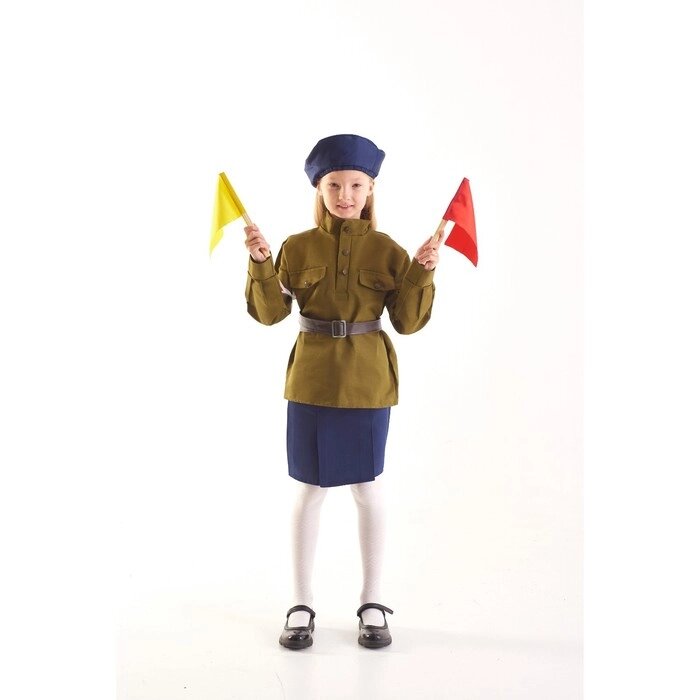 Военный костюм «Регулировщица», 5-7 лет, рост 122-134 см от компании Интернет - магазин Flap - фото 1