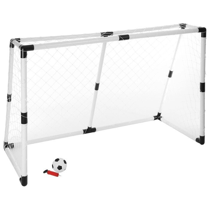 Ворота футбольные сборные, 190х90х132 см, с сеткой и мячом от компании Интернет - магазин Flap - фото 1