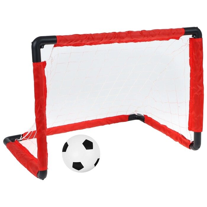 Ворота футбольные сборные, 64х47х47 см, с сеткой и мячом от компании Интернет - магазин Flap - фото 1