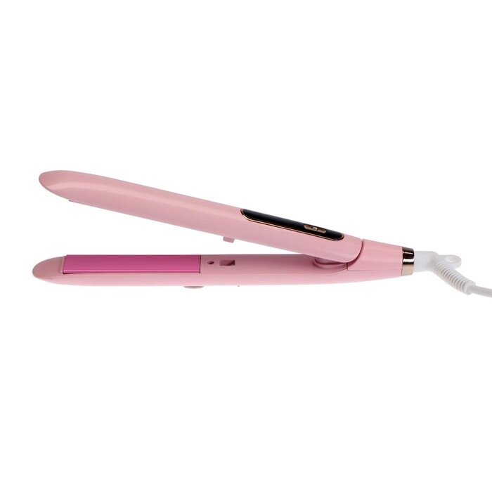 Выпрямитель для волос Luazon LW-37, 45 Вт, керамическое покрытие, до 230°C, розовый от компании Интернет - магазин Flap - фото 1