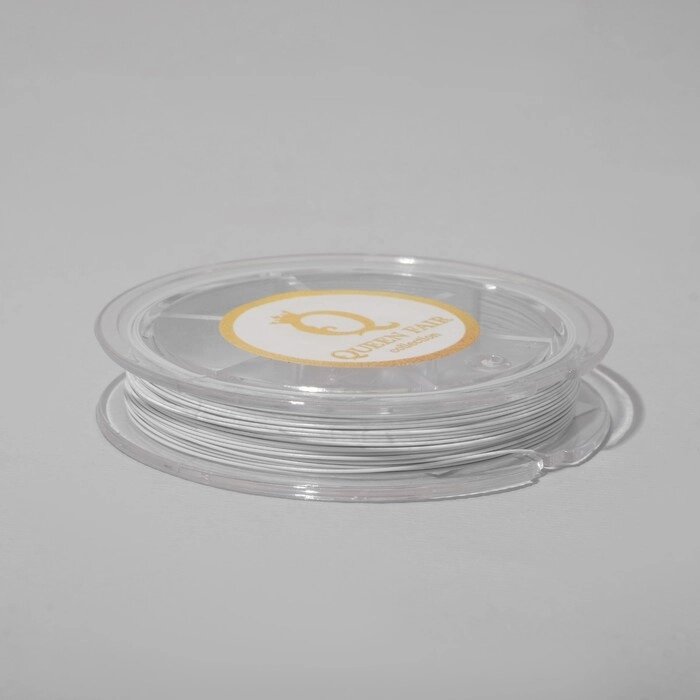 Японская проволока из нержавеющей стали с нейлоновым покрытием d=0,4 мм, L=10 м, цвет белый от компании Интернет - магазин Flap - фото 1