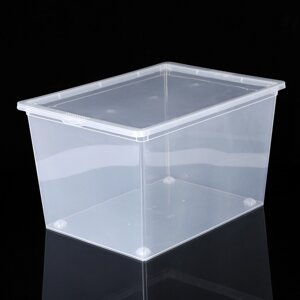 Ящик для хранения с крышкой, 50 л, 533830 см, цвет прозрачный