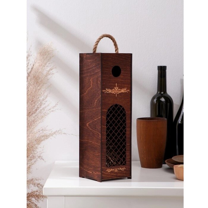 Ящик для вина Adelica «Пьемонт», 3410,510,2 см, цвет тёмный шоколад от компании Интернет - магазин Flap - фото 1