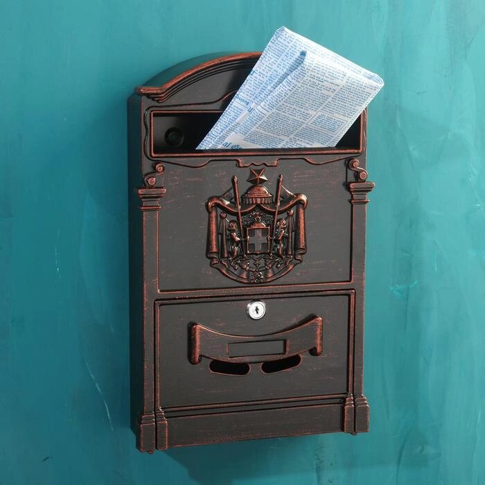 Ящик почтовый №4010В, Старая медь от компании Интернет - магазин Flap - фото 1