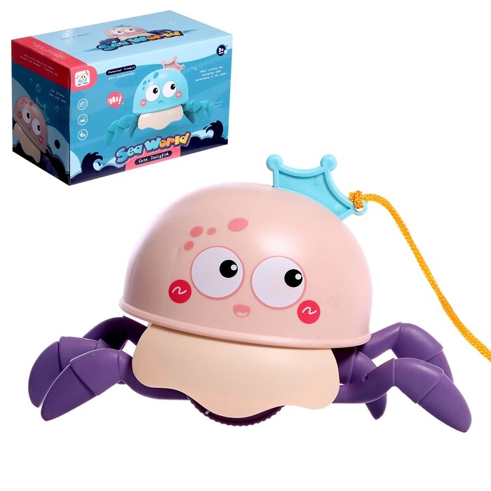 Заводная игрушка «Крабик», водоплавающая, цвета МИКС от компании Интернет - магазин Flap - фото 1