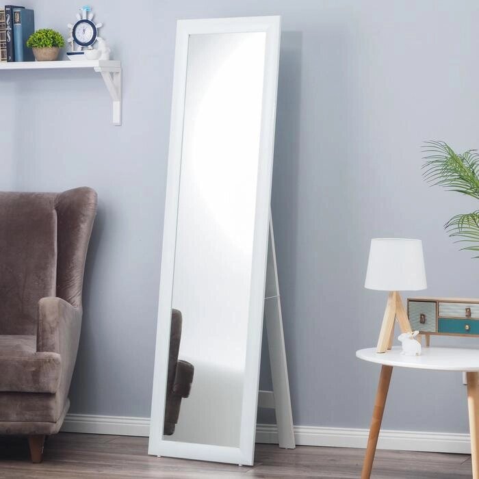 Зеркало "Белое" 45х160 см, напольное, ширина рамы 55мм от компании Интернет - магазин Flap - фото 1