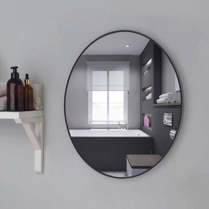 Зеркало "Чёрный матовый", настенное, 80  3 см от компании Интернет - магазин Flap - фото 1