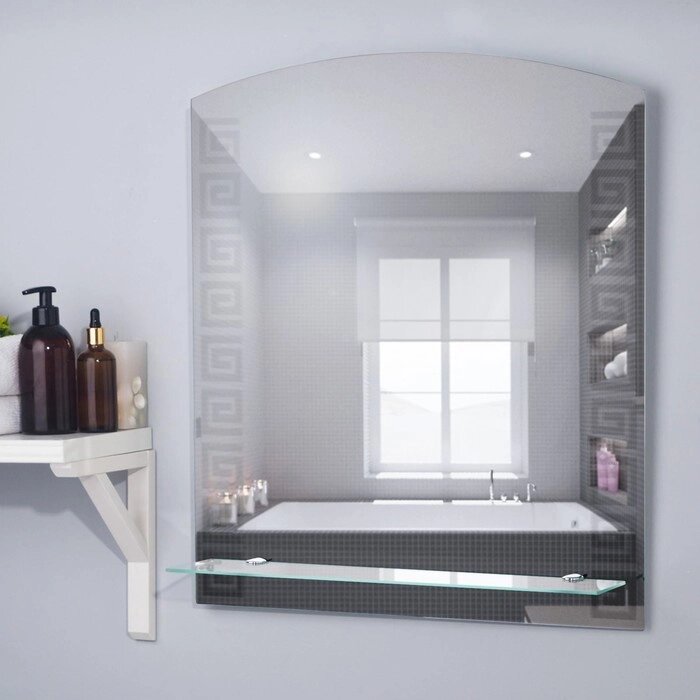 Зеркало «Гермес», настенное, с полочкой, 5363 см от компании Интернет - магазин Flap - фото 1