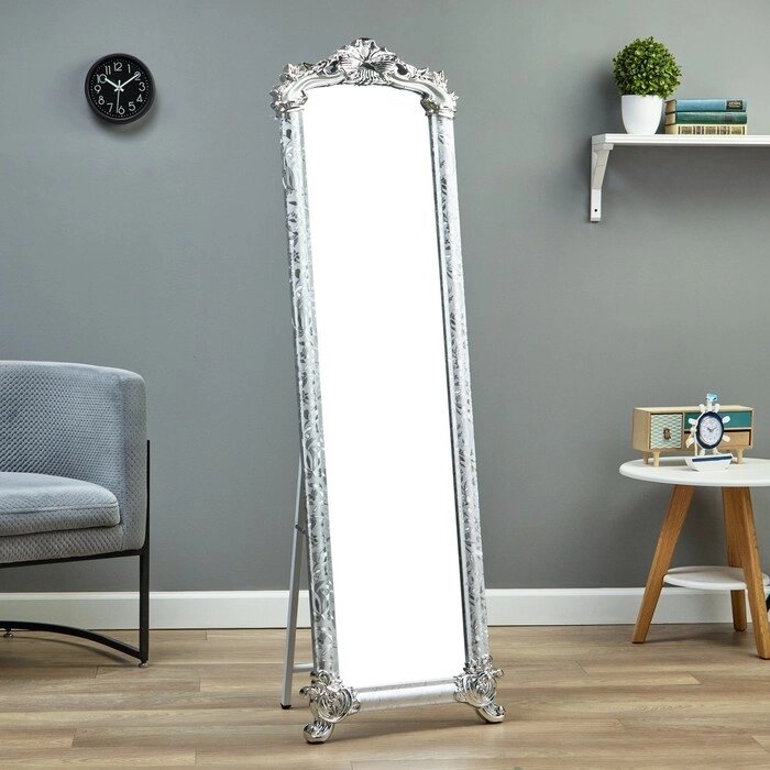 Зеркало напольное, в полный рост, 166 х 51 х 7см, серебро от компании Интернет - магазин Flap - фото 1