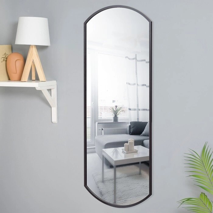 Зеркало настенное "Симпл", овальное, черное, 40 х 106 см от компании Интернет - магазин Flap - фото 1