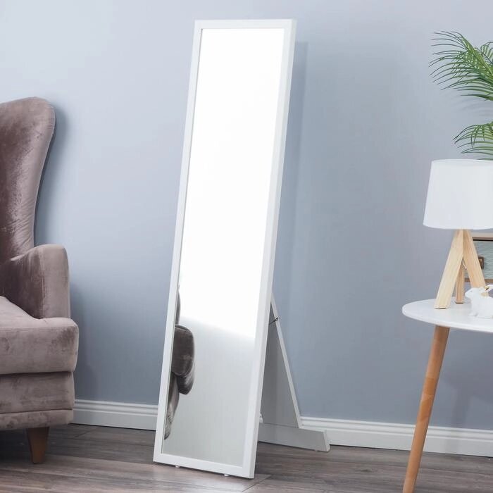 Зеркало "Оливер", напольное,  33х120 см, в белой раме от компании Интернет - магазин Flap - фото 1