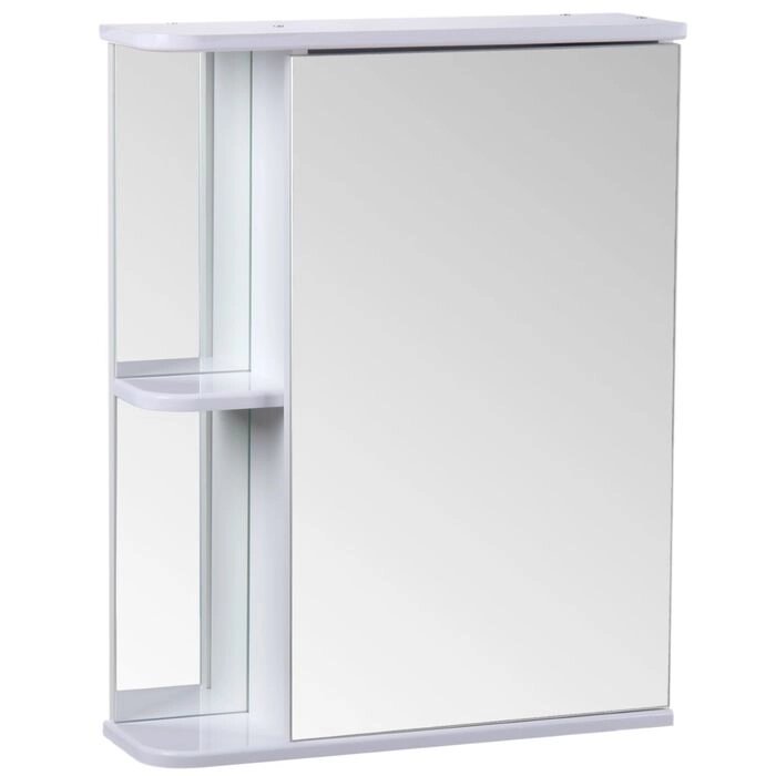 Зеркало-шкаф для ванной комнаты "Тура 5500", с двумя полками, 55 х 15,4 х 70 см от компании Интернет - магазин Flap - фото 1