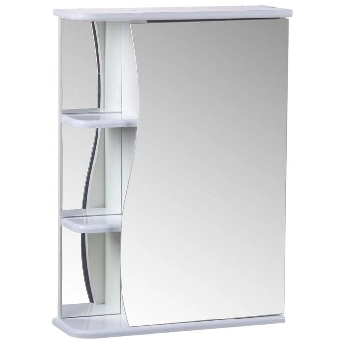Зеркало-шкаф для ванной комнаты "Тура 5501", с тремя полками, 55 х 15,4 х 70 см от компании Интернет - магазин Flap - фото 1