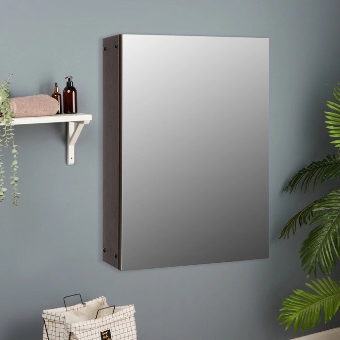 Зеркало-шкаф для ванной комнаты "Венге", 15,7 х 40 х 58 см от компании Интернет - магазин Flap - фото 1