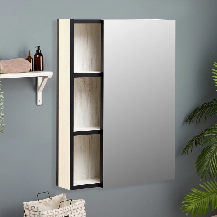 Зеркало-шкаф для ванной комнаты "Винтер 50", Винтерберг, 50 х 66,7 х 12,3 см от компании Интернет - магазин Flap - фото 1