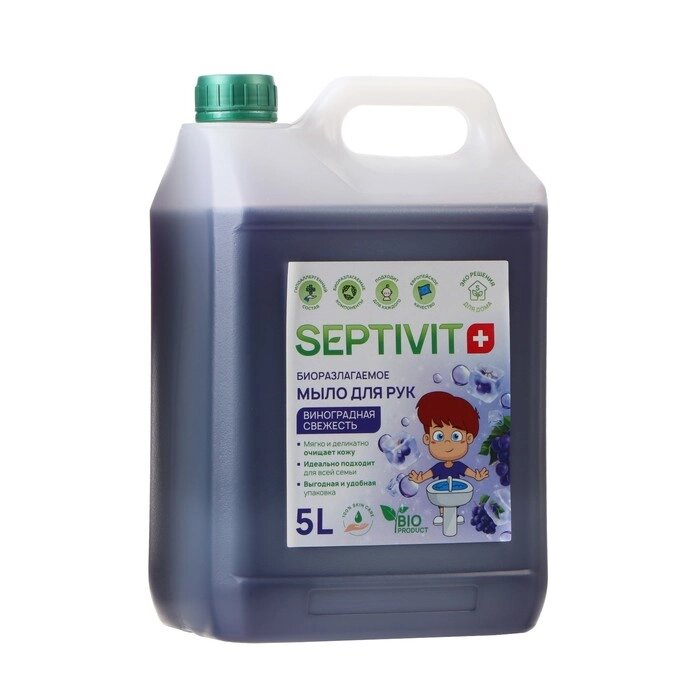 Жидкое мыло SEPTIVIT "Виноградная свежесть", 5 л от компании Интернет - магазин Flap - фото 1