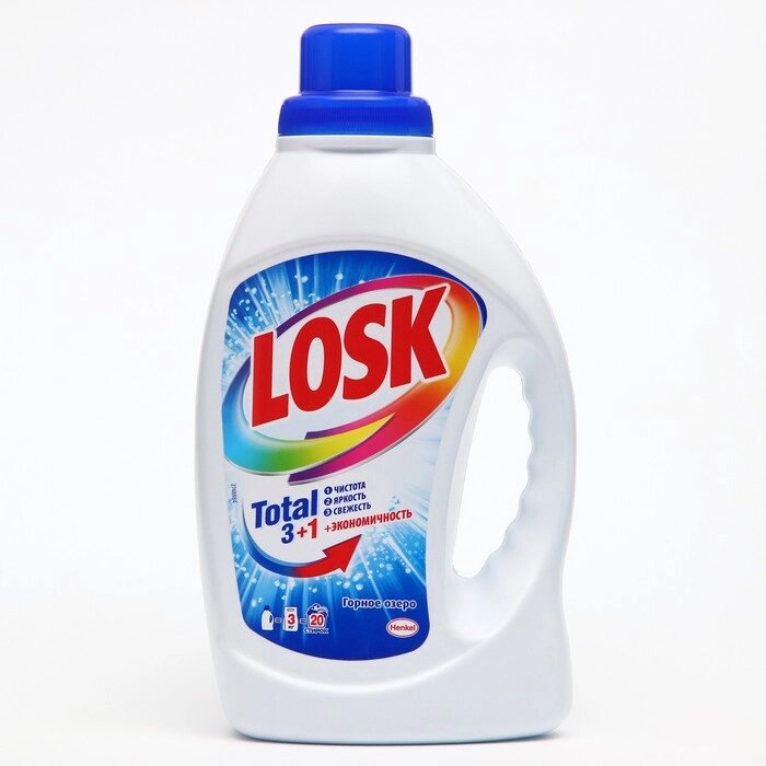 Жидкое средство для стирки Losk «Горное Озеро», гель, для светлых и белых тканей, 1,3 л от компании Интернет - магазин Flap - фото 1