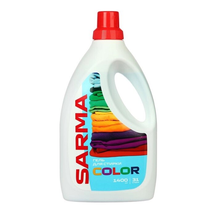 Жидкое средство Sarma для стирки цветного белья, 1,4 л от компании Интернет - магазин Flap - фото 1