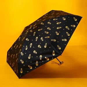 Зонт женский механический, 6 спиц, цвет чёрный.