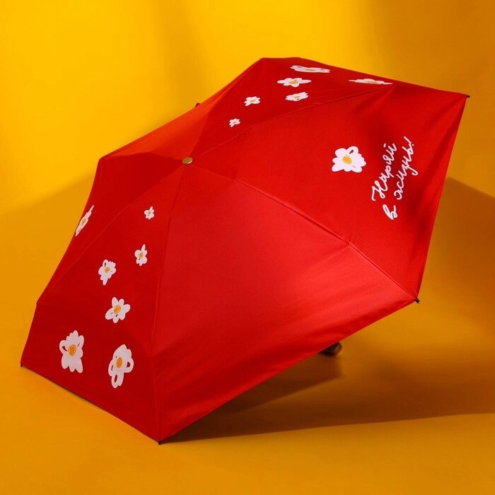 Зонт женский «Ныряй в жизнь», 6 спиц, складывается в размер телефона. от компании Интернет - магазин Flap - фото 1