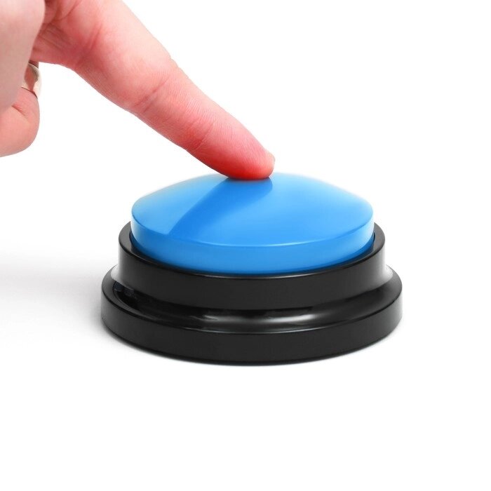 Звуковая кнопка - кликер для дрессировки животных, 9 х 9 х 5, см. голубая от компании Интернет - магазин Flap - фото 1