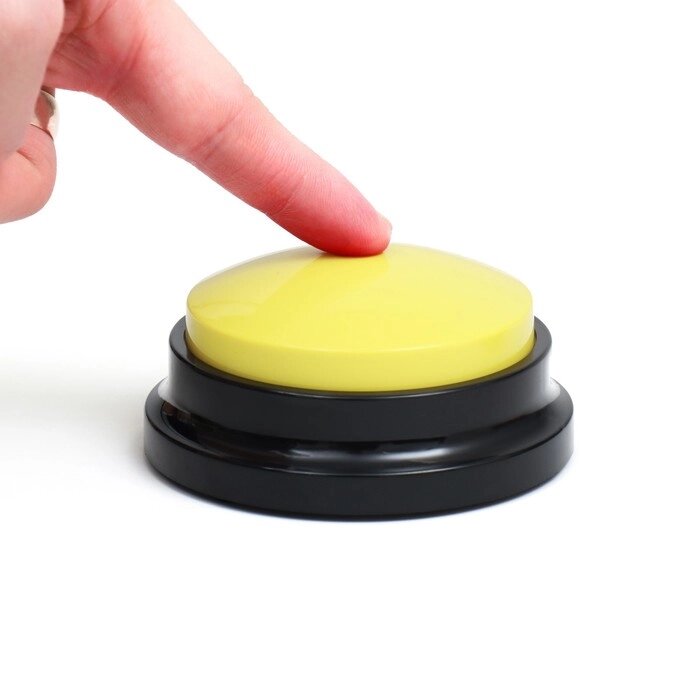 Звуковая кнопка - кликер для дрессировки животных, 9 х 9 х 5, см. жёлтая от компании Интернет - магазин Flap - фото 1