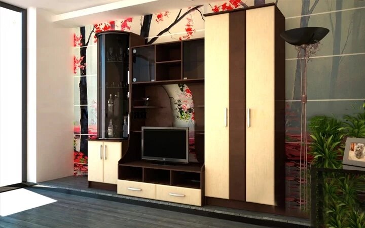 Гостиная 53 от компании ExpertMK - производство корпусной мебели - фото 1