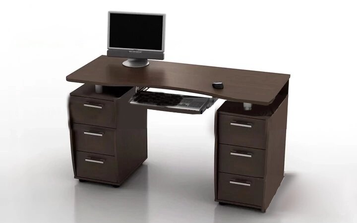 Компьютерные столы04 ЛДСП от компании ExpertMK - производство корпусной мебели - фото 1