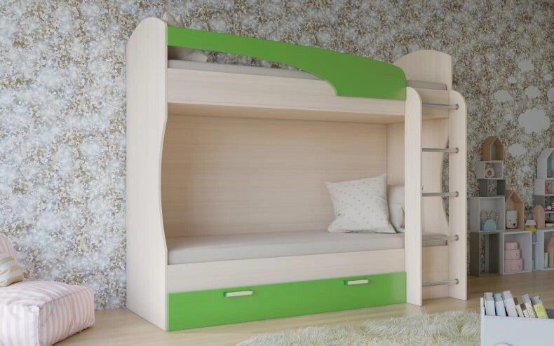 Кровать двухъярусная от компании ExpertMK - производство корпусной мебели - фото 1