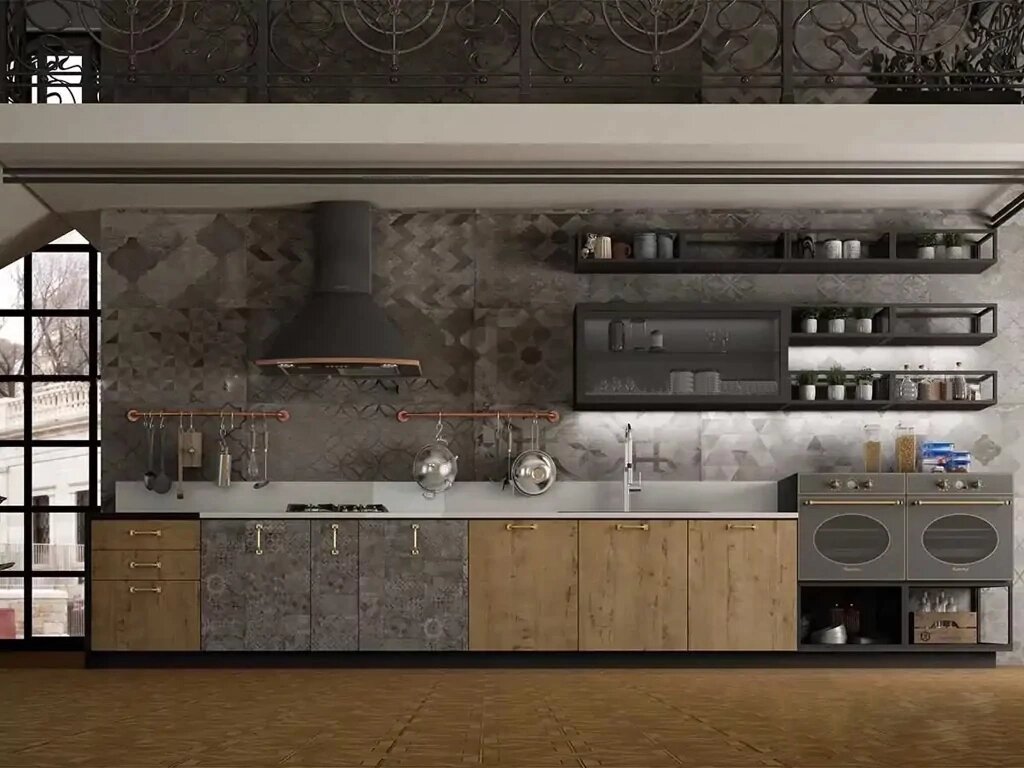 Кухня Лофт 009 от компании ExpertMK - производство корпусной мебели - фото 1