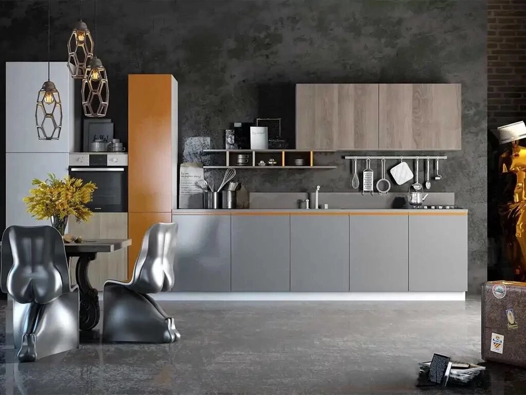 Кухня Лофт 016 от компании ExpertMK - производство корпусной мебели - фото 1