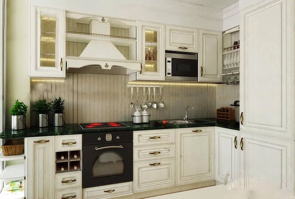 Кухонный гарнитур Патина 025 от компании ExpertMK - производство корпусной мебели - фото 1