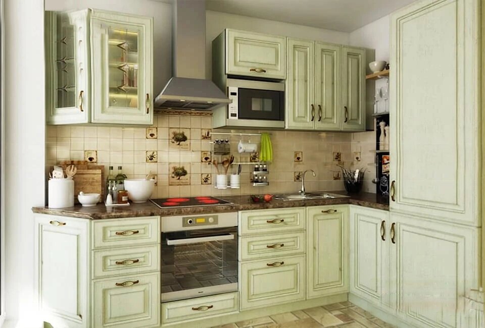 Кухонный гарнитур Патина 026 ##от компании## ExpertMK - производство корпусной мебели - ##фото## 1