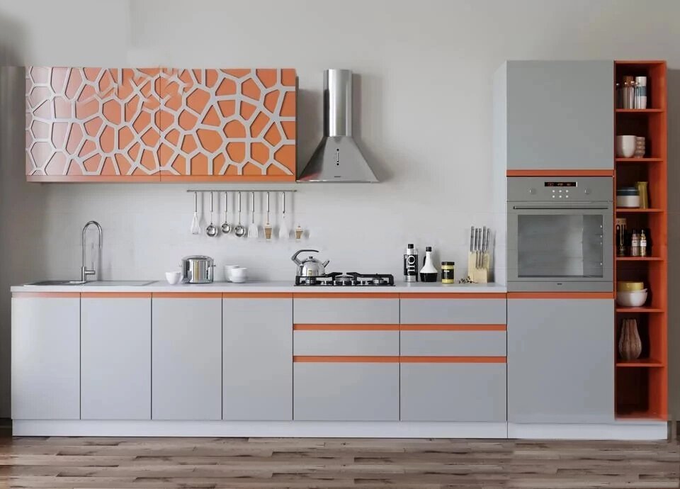 Кухонный гарнитур Соты от компании ExpertMK - производство корпусной мебели - фото 1