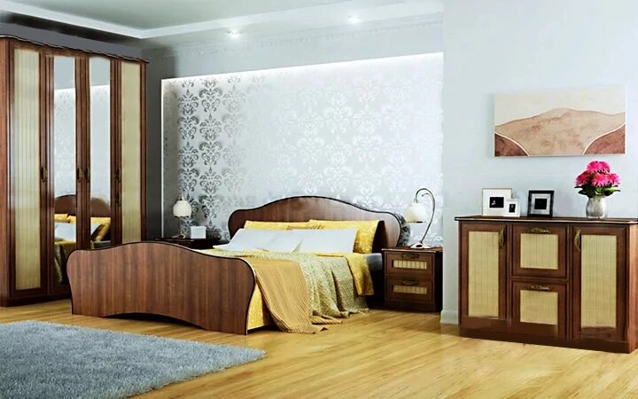 Спальный гарнитур 23 Мдф от компании ExpertMK - производство корпусной мебели - фото 1