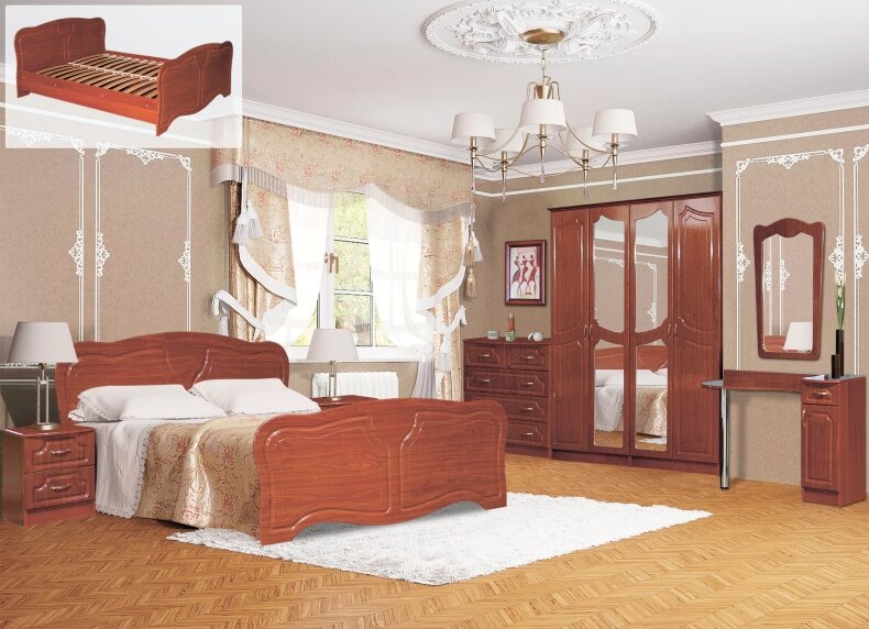 Спальный гарнитур Натали МДФ от компании ExpertMK - производство корпусной мебели - фото 1