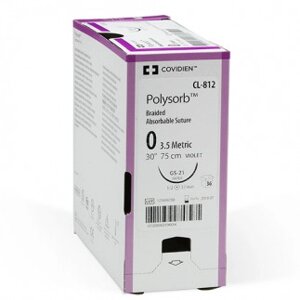 Плетеный синтетический рассасывающийся шовный материал Polysorb (Полисорб)