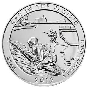 (048d) Монета США 2019 год 25 центов "Гуам" Медь-Никель UNC
